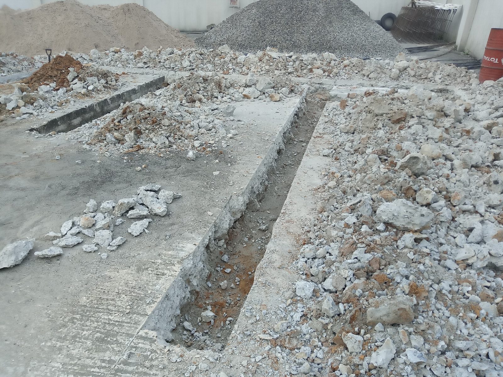 Jack Hammer Work at Chalisco Warehouse