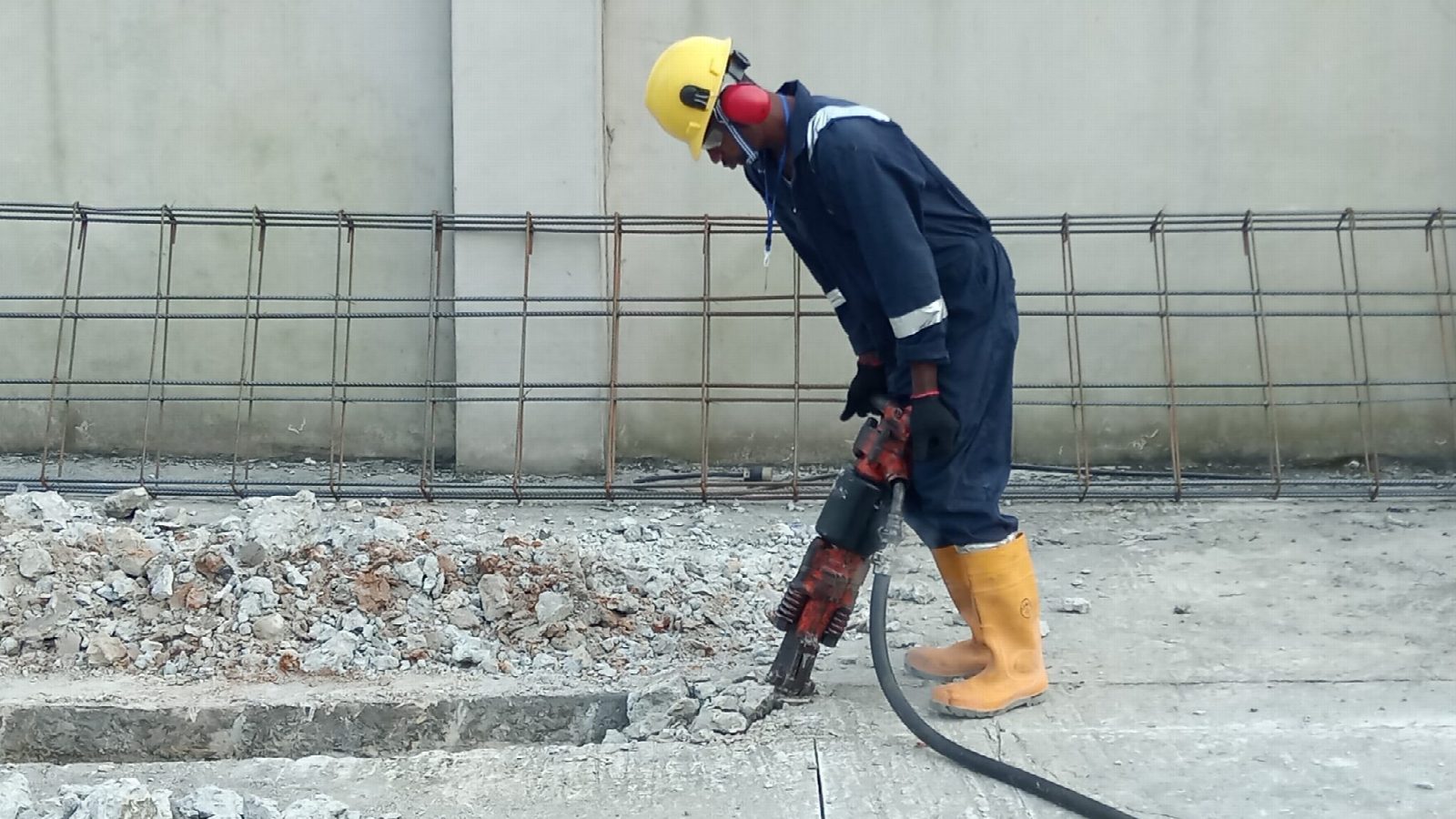 Jack Hammer Work at Chalisco Warehouse